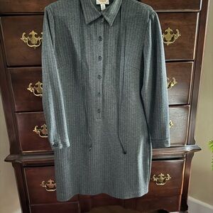 Talbots - Size 12P dress. Gray/Black Herringbone pattern.
